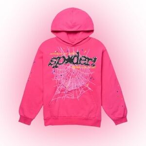 PINK SP5DER HOODIE